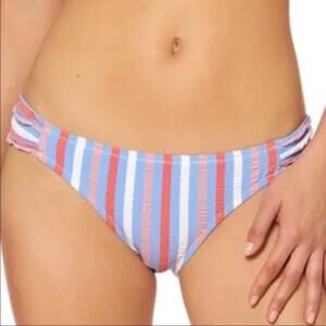 Jessica Simpson ribbed striped hipster swim bottom